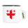Emaille Tasse Georgien Flagge Herz 300ml Vintage