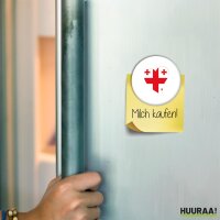 Magnet Georgien Flagge Herz 59mm K&uuml;hlschrankmagnet