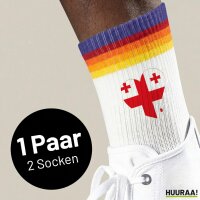Unisex Socken Georgien Flagge Herz Baumwolle