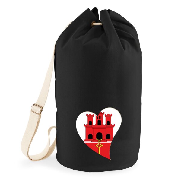 Seesack Gibraltar Flagge Herz 20 Liter Black