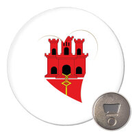 Magnet Gibraltar Flagge Herz 59mm K&uuml;hlschrankmagnet
