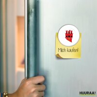 Magnet Gibraltar Flagge Herz 59mm K&uuml;hlschrankmagnet