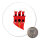 Magnet Gibraltar Flagge Herz 59mm Kühlschrankmagnet
