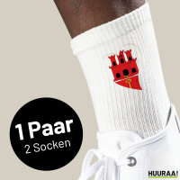 Unisex Socken Gibraltar Flagge Herz Baumwolle