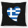 Kissen Griechenland Flagge Herz 40x40cm