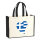 Jutetasche Griechenland Flagge Herz 21 Liter Black
