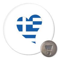 Magnet Griechenland Flagge Herz 59mm...