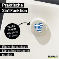 Magnet Griechenland Flagge Herz 59mm...
