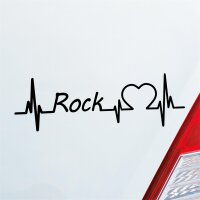 Autoaufkleber Rock Herzschlag  ca. 19x6cm