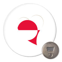 Magnet Gr&ouml;nland Flagge Herz 59mm...