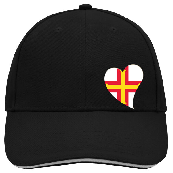 Kappe Guernsey Flagge Herz