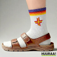 Unisex Socken Guernsey Flagge Herz Baumwolle