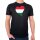 Herren T-Shirt Ungarn Flagge Herz