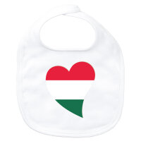 Baby L&auml;tzchen Ungarn Flagge Herz Klettverschluss