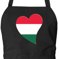 Sch&uuml;rze Ungarn Flagge Herz mit Taschen
