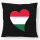 Kissen Ungarn Flagge Herz 40x40cm