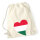 Turnbeutel Ungarn Flagge Herz 12 Liter