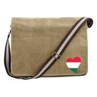 Umh&auml;ngetasche Ungarn Flagge Herz 14 Liter