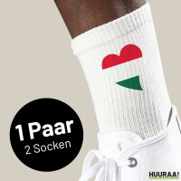 Unisex Socken Ungarn Flagge Herz Baumwolle
