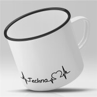 Emaille Tasse Techno Vintage 300ml