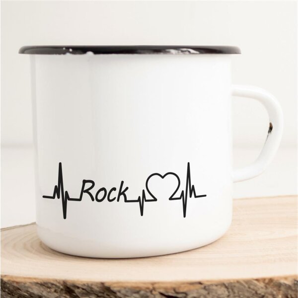 Emaille Tasse Rock Vintage 300ml