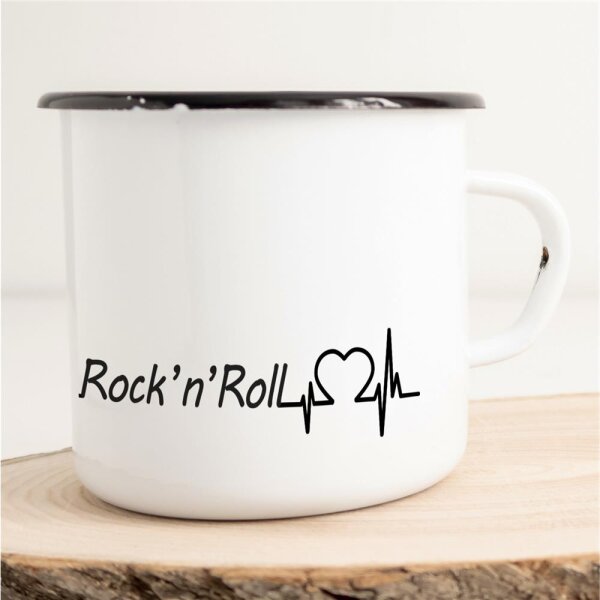 Emaille Tasse Rock n Roll Vintage 300ml