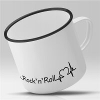 Emaille Tasse Rock n Roll Vintage 300ml