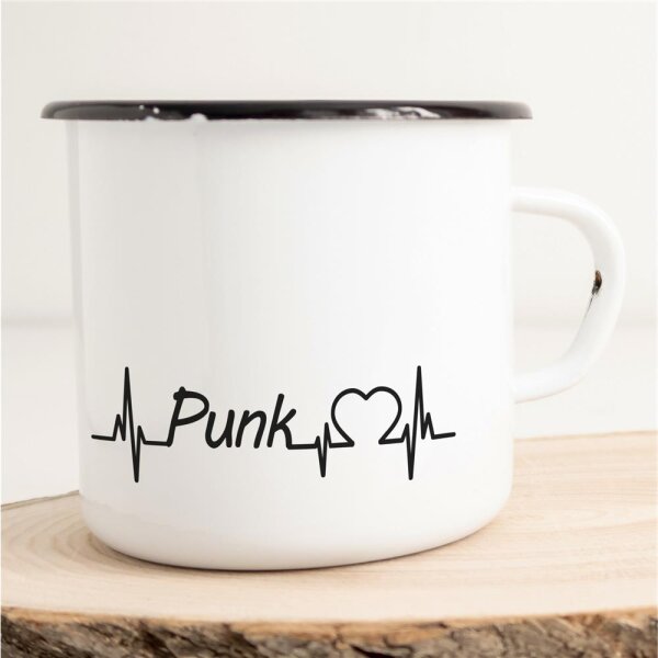 Emaille Tasse Punk Vintage 300ml