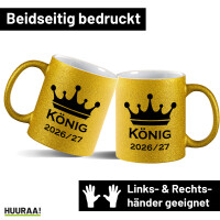 Glitzertasse König 2026/27 Krone...