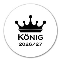 Aufkleber König 2026/27 Krone...