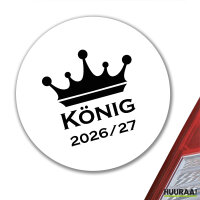 Aufkleber König 2026/27 Krone...