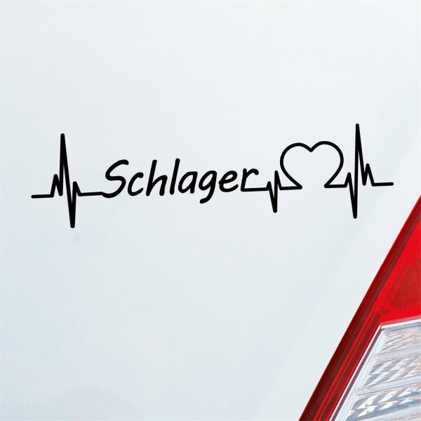 Autoaufkleber Schlager Herzschlag  ca. 19x5cm