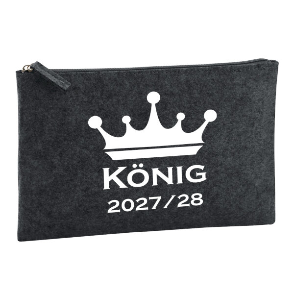 Kulturbeutel König 2027/28 Krone Schüztenkönig 1 Liter Charcoal