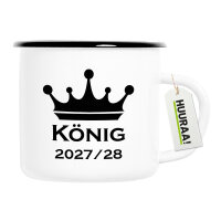 Emaille Tasse König 2027/28 Krone...