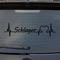 Heckscheibenaufkleber Schlager Herzschlag  ca. 55x15cm