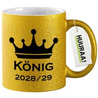 Glitzertasse König 2028/29 Krone...