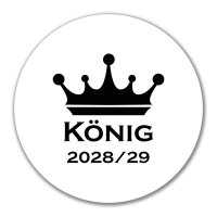 Aufkleber König 2028/29 Krone...