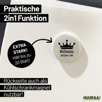 Magnet König 2029/30 Krone Schüztenkönig 59mm Kühlschrankmagnet