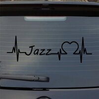 Heckscheibenaufkleber Jazz Herzschlag  ca. 55x17cm