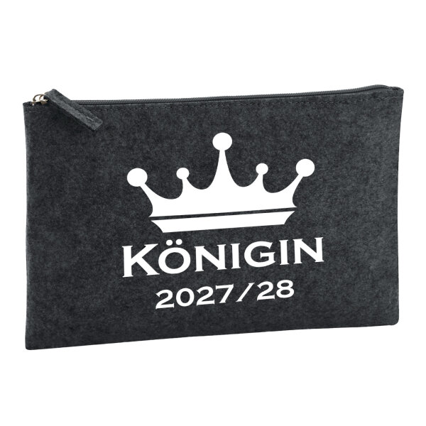 Kulturbeutel Königin 2027/28 Krone Schüztenkönigin 1 Liter Charcoal