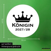 Aufkleber Königin 2027/28 Krone Schüztenkönigin 10cm rund