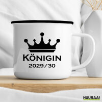 Emaille Tasse Königin 2029/30 Krone Schüztenkönigin 300ml Vintage