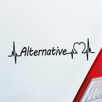 Autoaufkleber Alternative Herzschlag  ca. 19x5cm