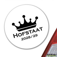 Aufkleber Hofstaat 2028/29 Krone Schützenfest 10cm rund