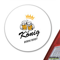 Aufkleber König 2026/27 Bierkrug...