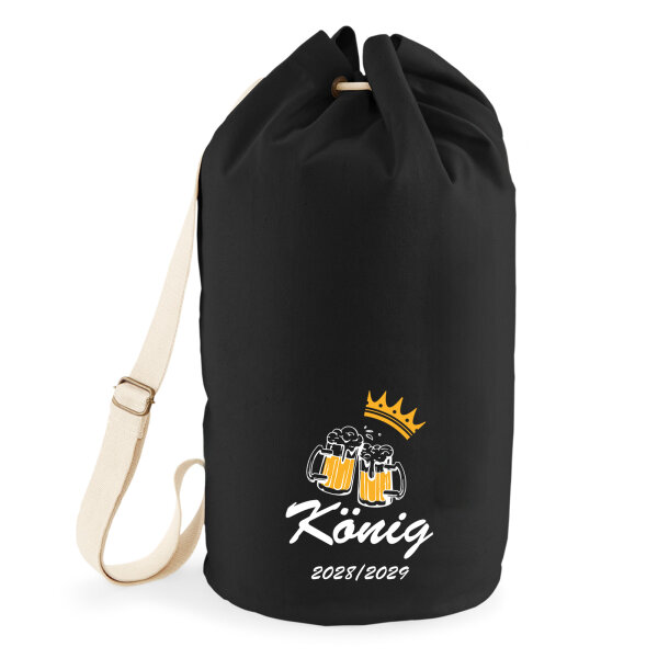 Seesack König 2028/29 Bierkrug Schüztenkönig 20 Liter Black