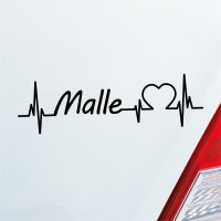 Autoaufkleber Malle Herzschlag  ca. 19x6cm