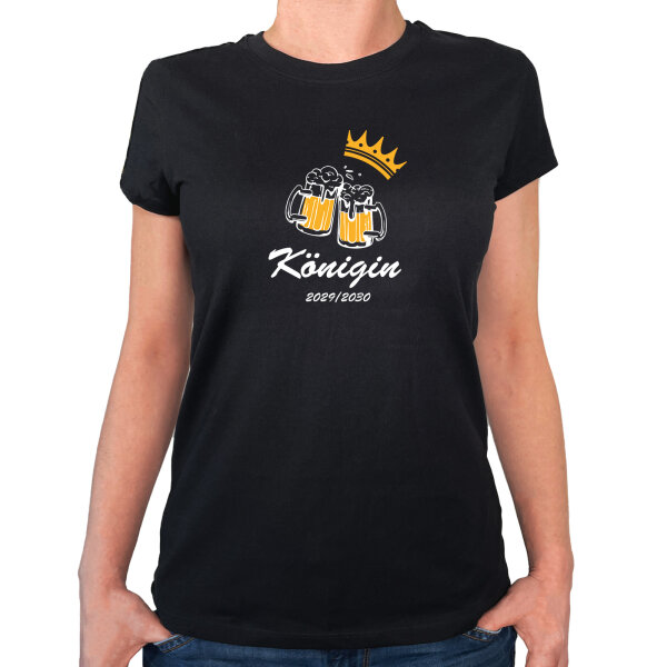 Damen T-Shirt Königin 2029/30 Bierkrug Schüztenkönigin