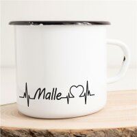 Emaille Tasse Malle Vintage 300ml