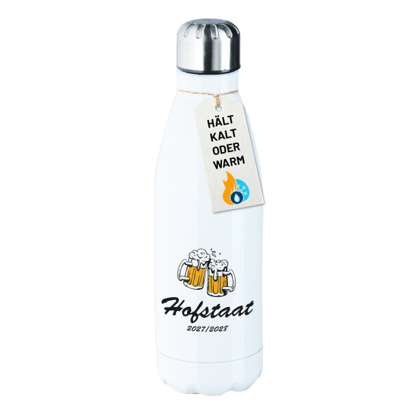 Trinkflasche Hofstaat 2027/28 Bierkrug Schützenfest 500ml Edelstahl Wasserflasche